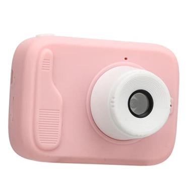 Imagem de Câmera Dupla Frontal e Traseira de 20MP para Crianças, Mini Câmera de Vídeo Digital Portátil para Crianças Com Flash, Uso Multifuncional (Rosa)