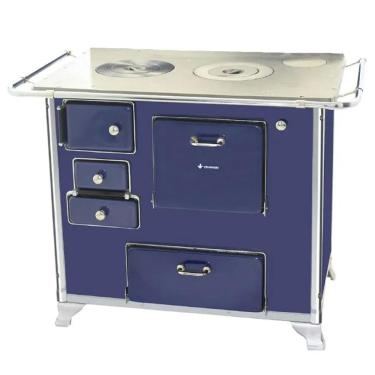 Imagem de Fogão a Lenha Tradicional 02 Venâncio Gabinete Azul FL2GCX