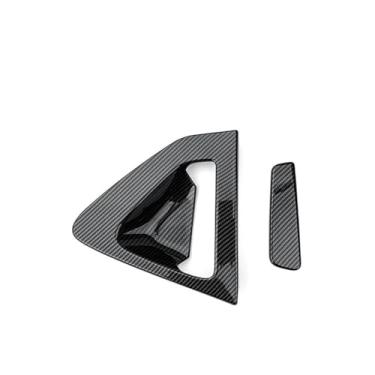 Imagem de LHD compatível para Hyundai Veloster JS N 2019 2020 2021 2022 capa de maçaneta da porta dianteira traseira protetor de fibra de carbono externo do carro compatível para anti-riscos(Rear Handle Cover)