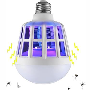 Imagem de 【Lâmpada Mata Mosquito Elétrica 15W 220V】Armadilha Luz UV Contra Insetos, Repelente Eletrônico para Mosquitos, Pernilongos e Insetos Voadores,Portátil USB, Proteção Para Ambientes