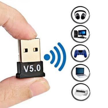 Imagem de Adaptador E Receptor USB Bluetooth 5.0 Plug usb Transmissor de audio p