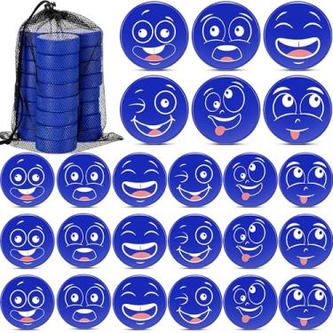 Imagem de Wettarn 24 unidades de discos de hóquei no gelo de espuma de 7,6 cm de emoção mini de joelho interno com bolsa de malha para prática e treinamento, lembrancinhas de festa, aniversário, decoração de