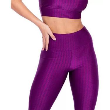 Imagem de Calça Legging Cirre 3D feminina lisa - Renluc Modas, Roxo, g