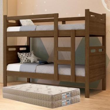 Imagem de Barreto lonçarcci, Beliche Barreto Vira Duas Camas com 2 Colchões D33 Gold