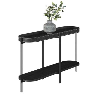 Imagem de Aparador Para Sala Industrial Com Prateleira Ville L06 Preto - Mpozenato