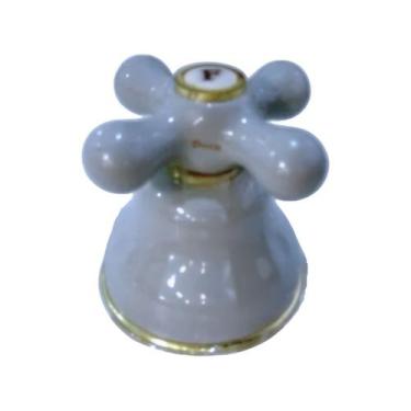 Imagem de Acabamento Registro Deca Belle Epoque Cinza Com Dourado 1/2" 3/4" 1" -