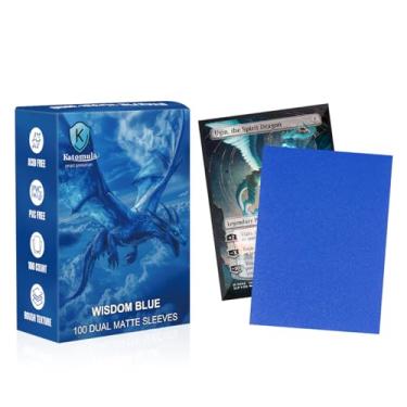 Imagem de Wisdom Blue Dual Matte Card Sleeves, Katomula Card Sleeves for MTG, Standard Card Sleeve for PKM, Flesh & Blood