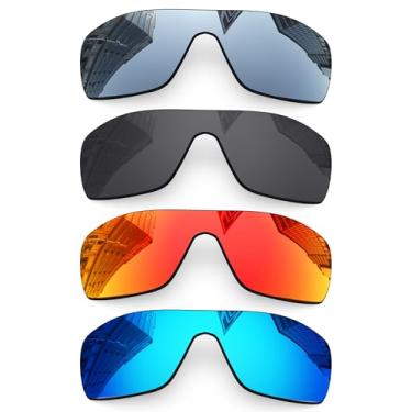 Imagem de Lentes de reposição polarizadas de 1,6 mm para óculos de sol Oakley Batwolf OO9101, proteção UV, lentes espelhadas escuras, peças de reparo e kit