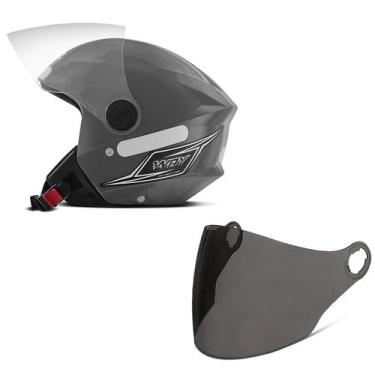 Imagem de Capacete Moto Aberto Mixs Way + Viseira Fumê, LARANJA, 60