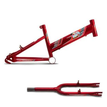 Imagem de Quadro + garfo ultra bikes rebaixado umir16, Vermelho, Aro 16