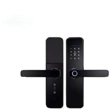 Imagem de Fechadura Eletrônica Digital 4 em 1 Com Biometria, Bluetooth, Senha Touch, Chave e Tag