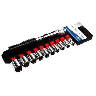 Imagem de Jogo de Soquetes com Catraca Brasfort 3/8 Catraca 11 Pecas