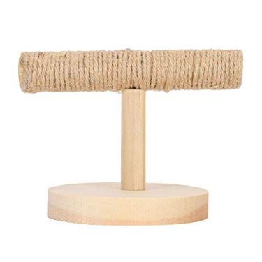 Imagem de Poleiro de pássaro de madeira, suporte em T, suporte de poleiro de papagaio, poleiro de pássaro de mesa portátil, brinquedo de ginástica, acessórios de gaiola, plataforma de
