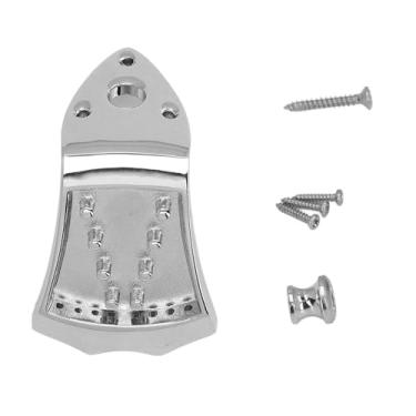 Imagem de 8 Cordas Bandolim Tailpiece Metal Substituição Integrada Design para Bandolins Arqueados com Fivela de Cinto e Parafusos