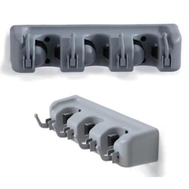 Imagem de Suporte Vassoura De Parede Multiuso Para Pendurar Rodo Chave Até 3 Cab