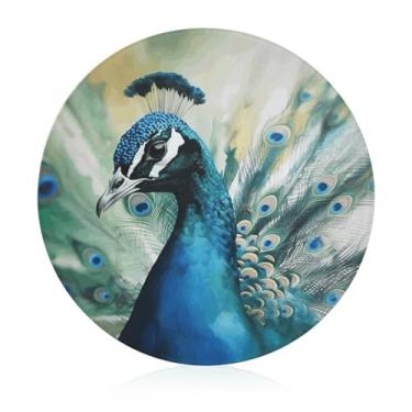 Imagem de Tábua de cortar para cozinha, antiderrapante, resistente ao calor, fácil de limpar, linda tábua de corte de pavão - Presente de cozinha ideal para cozinheiros domésticos