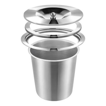 Imagem de Lixeira Pia Cozinha Embutir Granito Em Inox Não Enferruja 8l - AS