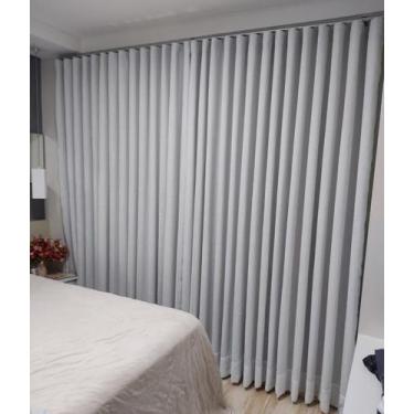 Imagem de Cortina Voil Linho Com Forro Blackout Alto Padrão Para Janela Quarto S