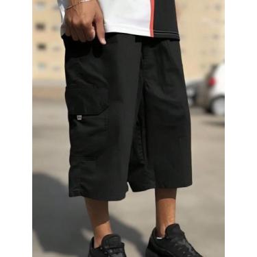 Imagem de Bermuda Masculina Cargo Dazzling Jeans Balão Extra Grande Bolso Origin