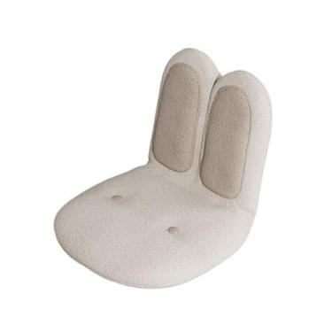 Imagem de Cadeira de chão portátil, cadeira moderna minimalista de tatami sem pernas com suporte ajustável para as costas, cadeira de chão de tatame dobrável, sala de estar, janela de sacada, assento de chão