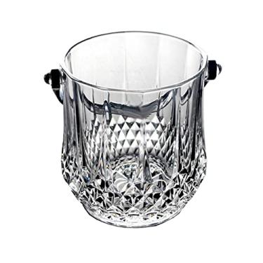 Imagem de Balde de gelo para festas Balde de gelo de vidro em casa, balde de gelo de champanhe de vidro de cristal gravado criativo ideal para entretenimento e uso diário, recipiente de gelo, balde de vinho