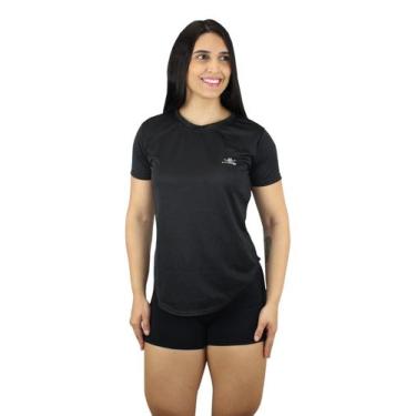 Imagem de Camisetas Blusas Feminina Academia Dry Fit - Princess Clothing, Preto,