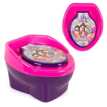 Imagem de Troninho Penico Privadinha Desfralde Assento Redutor De Vaso Sanitário Infantil Meninas Princesas Feminino