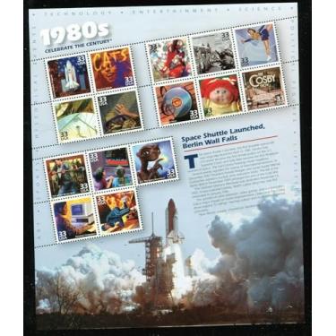 Imagem de 1980s Celebrate The Century 1980 (folha de 15) 33 Cent US Postage Stamps 2000 Scott 3190