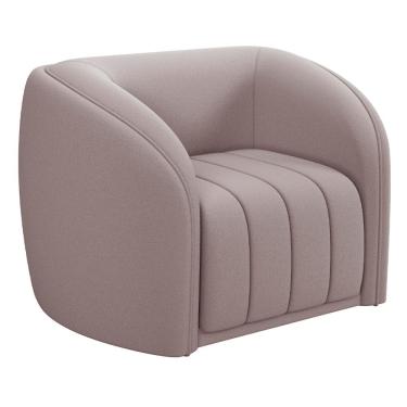 Imagem de Poltrona Decorativa Para Sala Lazio M03 Veludo Rosê - Lyam Decor