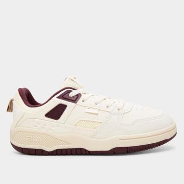 Imagem de Tênis Infantil Fila Corda, Bege, Vinho, 32