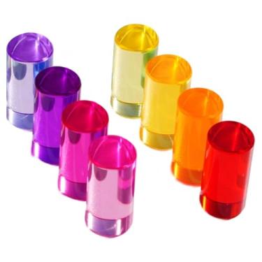 Imagem de JWQFBC Conjunto de Blocos de Construção de Arco-íris de 8 Peças, Jogo de Empilhamento, Percepção de Cores, Brinquedo Sensorial, Presente, Construção de Arco-, 5cm