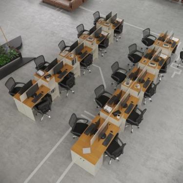 Imagem de Estação De Trabalho 20 Lugares Office Tech 20 Mesas 16 Armár - Off Whi