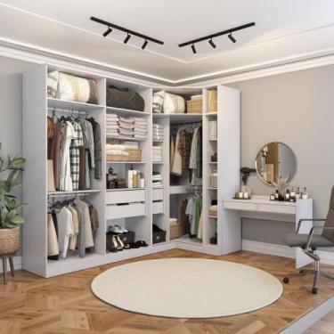 Imagem de Conjunto Closet Kappesberg Adapt Branco 4 Peças 263cm X 235cm