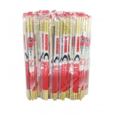 Imagem de Hashi De Bambu Redondo Ganesh Emb De Plástico 100 Pares