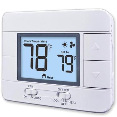Imagem de Termostato não programável Aowel AW701, 1 LCD de calor/1 frio