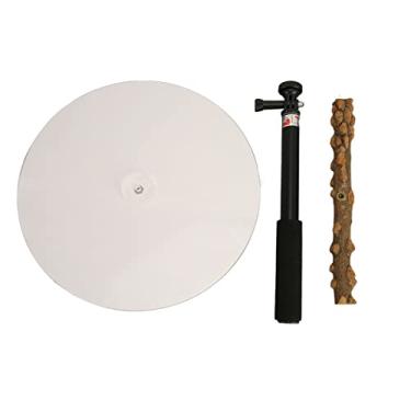 Imagem de Estink Suporte Ajustável para Poleiro de Papagaio Com Base de Acrílico Removível e Vara de Madeira de Pimenta para Periquitos, Aratingas, Calopsitas, Agapornis, Uso Em Viagens,