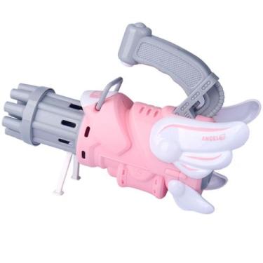 Imagem de Pistola de Bolhas Lançador Elétrico Automático Infantil Luz de LED Gat