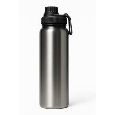 Imagem de Garrafa Térmica Inox 800ml – Parede Dupla, Isolamento a Vácuo,12h frio, 8h Quente, Infusor, Tampa Antivazamento, Ideal para Academia, Escritório e Viagem Alça Dobrável BPA Free (PRATA)