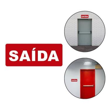 Imagem de Placa Plástico Vinil Saída Para Lojas Comércios Hospitais