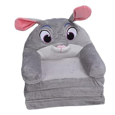 Imagem de Ymiko Sofá Infantil Dobrável, Pelúcia Macia e Fofa de Desenho Animado para Crianças, Sofá-cama Dobrável Com Apoios de Braços Largos, para Quarto, Sala de Jogos, Leitura, Relaxante, (3 camadas)