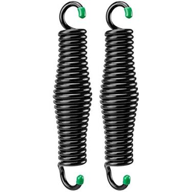 Imagem de Molas SwingMate para varanda – capacidade de 272 kg, para suspensões resistentes, seguras para cadeiras de rede ou balanços de teto – Feito nos EUA – Resistente à ferrugem – Preto