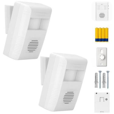 Imagem de Kit 2 Campainhas Sem Fio com Sensor de Movimento e Fácil Instalação pa