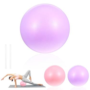 Imagem de 2 bolas de Pilates para exercícios pequenos, 22 cm, mini bola macia de ioga, barra de exercícios, bolas de ioga para casa, academia, pilates, treinamento básico, treino, equilíbrio, estabilidade com