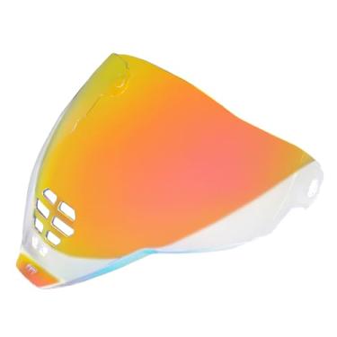 Imagem de Moontogo Viseira de capacete para capacete ICON IC-06 Airflite Faceshield Proteção UV Acessórios para capacete Viseira (Revo Clear Red), tamanho universal