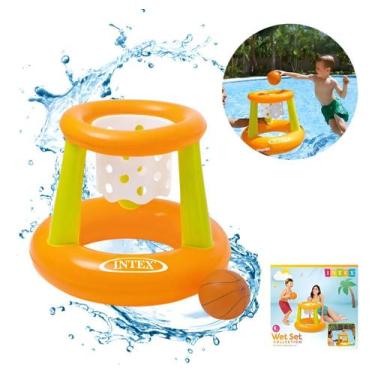 Imagem de Jogo Basquete Cesta Inflável Com Bola - Intex 58504 kit 2