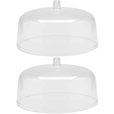 Imagem de Kit 2 Cúpulas para Prato de Bolo 30cm Tampas Boleira Natural Cozinha Padaria Confeitaria OU