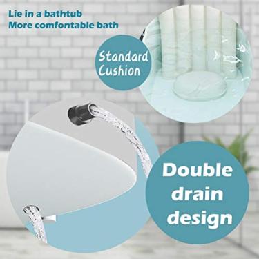 Imagem de ZJchao Kit de Banheira Dobrável Portátil Com Almofada, Encosto, Capa de Isolamento, Fácil Instalação, Banheira de Imersão Dobrável para Uso Doméstico e Externo, PVC Azul (ZJchaoCLV-10193907)