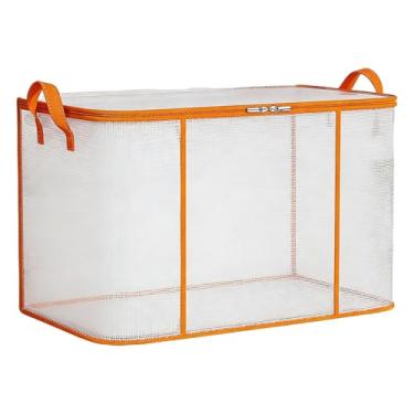 Imagem de SiaBiced Saco para Guardar Roupas, Organizador de Edredons, Saco Dobrável para Mudança com Alça para Transporte de Suéteres E Roupas de Cama, 60cmx40cmx35cm