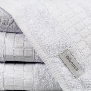 Imagem de Jogo de Toalhas de Banho Class, Branco 10 Peças - 100% Algodão (450g/m²): 4 Toalhas de Banho 77x150cm, 4 Toalhas de Rosto 50x80cm, 2 Toalhas de Piso 50x70cm