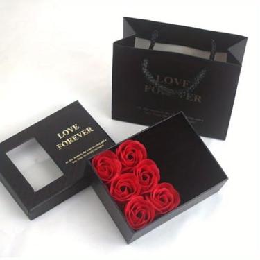 Imagem de Caixa de anel romântica com 12 rosas falsas - ótimo presente para mulheres, mãe, esposa, namorada, ideal para o dia dos namorados, Natal, Ação de Graças, aniversário (joias não incluídas)
